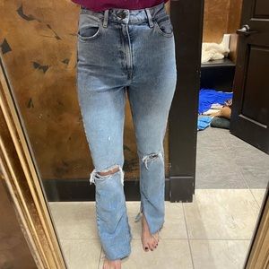 Flared Ripped Slim Fit jeans